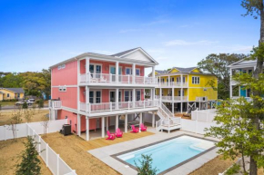 NEW Guava Pineapple, 5 beds 5 baths, Oak Island, private heated pool, custom home, professionally decorated